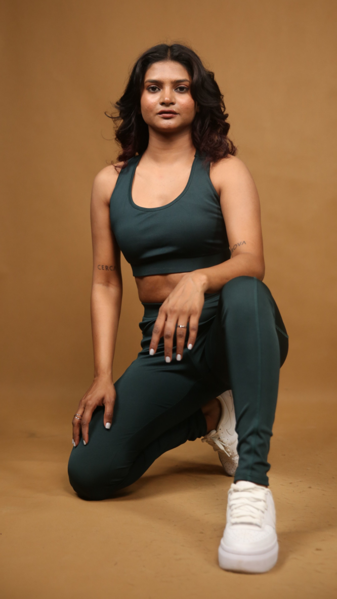 Pro Bottle Green Leggings